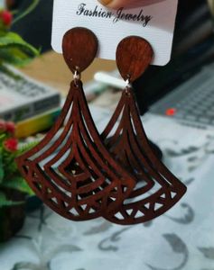 Wooden Dangle Earrings