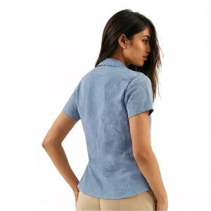 Light Blue Button-Down Top