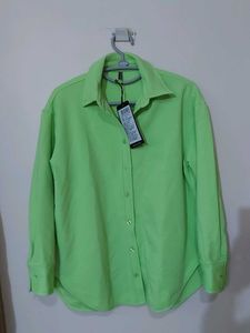 Fluorescent Green Polyester Co Ords Set