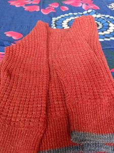 Coral Knit Pullover Sweater
