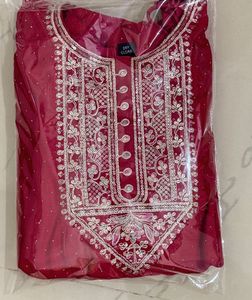 Elegant Mazenta Pink Embroidered Anarkali