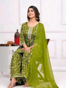 Elegant Green Sharara Suit Set