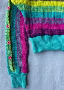Vibrant Striped Knit Sweater