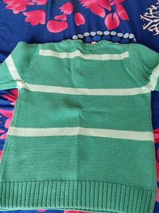 Striped Green Knit Sweater