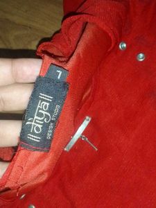 Overcoat Attached Red Top