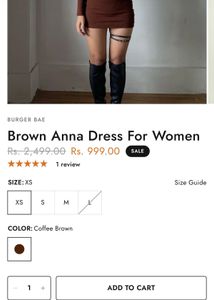 Brown Cutout Mini Dress