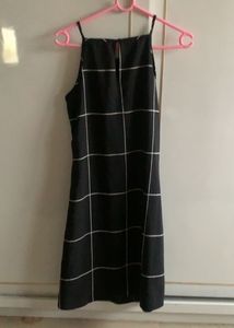 Black Grid Cami Dress