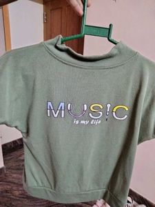 Green 'Music is my life' Top
