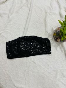 Sparkling Black Sequin Top