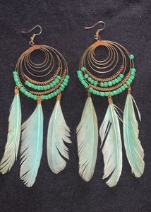 Feather Dangle Earrings