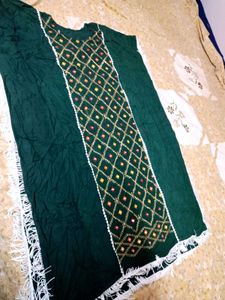 Mirror embroidery kaftan kurti