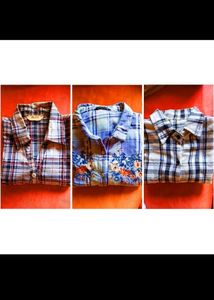 👔👕 trio- womens Assorted Plaid Shirts