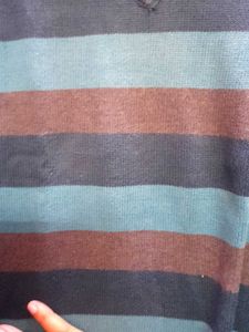 Striped V-Neck Sweater