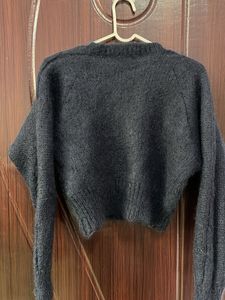 Cozy Cropped Knit Sweater