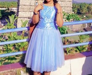 Sky Blue Tulle Party Dress