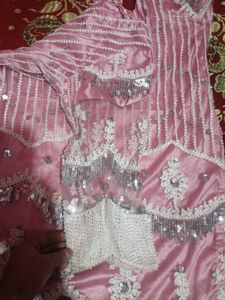 Pink Embellished Kurta Set