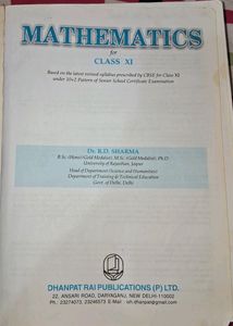 Class 11th RD SHARMA book