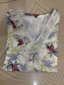Floral Print Kurta
