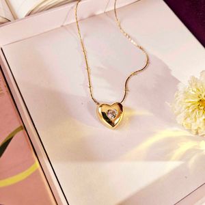 Gorgeous Chunky Golden Heart Pendant Necklace