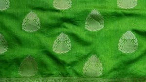 Lovely Parrot Green And Pink Colour Saree