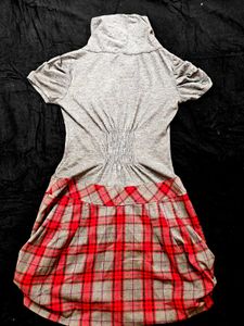 Korean Checkered Mini Dress