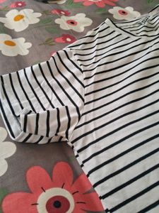Black Horizontal Striped T Shirt