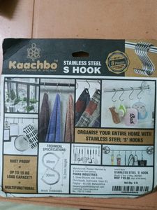 Stainless steel hooks for dresses, kitchenware and many