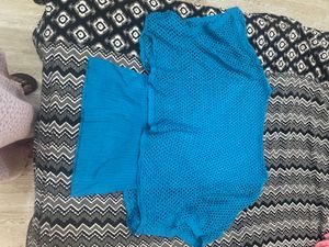 Blue Crochet Top