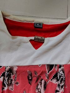 Red Printed Top