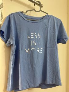 Blue 'Less is More' Tee
