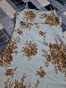 Floral PRINT  One Piece Dress Imported Fabric