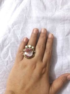Mother Of Pearl Gemstone Statement Ring