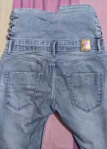 High Waist Skinny Blue Jeans