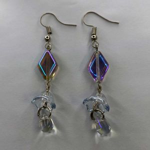 Handmade Earrings with Clear Drop
