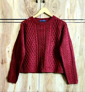 Maroon Colour Designer Sweater Size-44