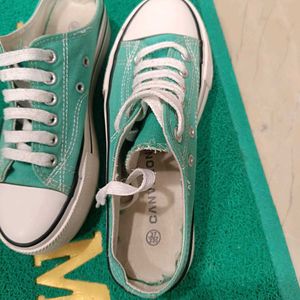 Green Platform Sneakers