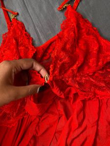 Red Lace Babydoll Lingerie