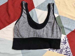 Grey Sports Bra
