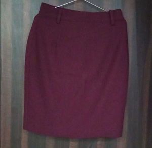 Burgundy Mini Skirt