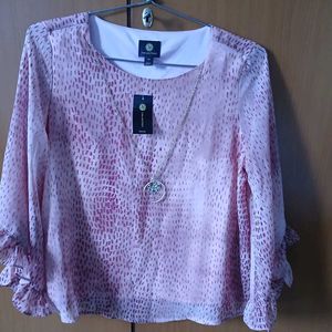 Elegant Pink Print Top