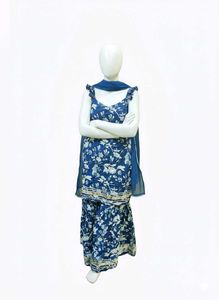 navy blue festive wear sharara