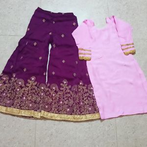Partywear Kurta With Palazo