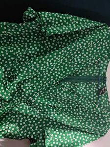 Green Knee Length Dress