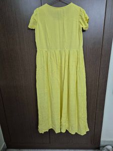 Yellow Long Embroidered Dress