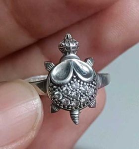 Real S925 Silver Turtle Ring