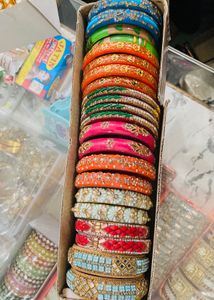 Colorful Beaded Bangle Set