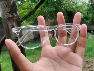 Clear Frame Glasses with Case
