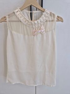 Sleeveless Cream Top