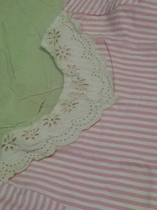 Pink white  Striped Aline kurta