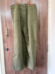 Olive Green Wide Leg Jeans